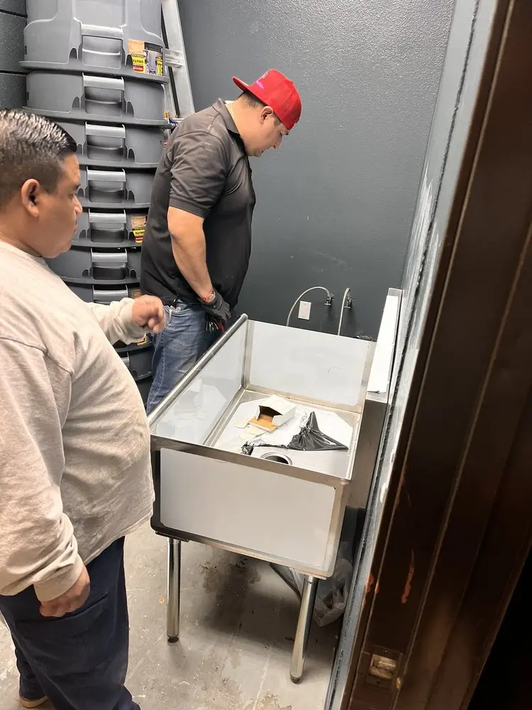 Commercial plumbing and sink installation in Cincotta
