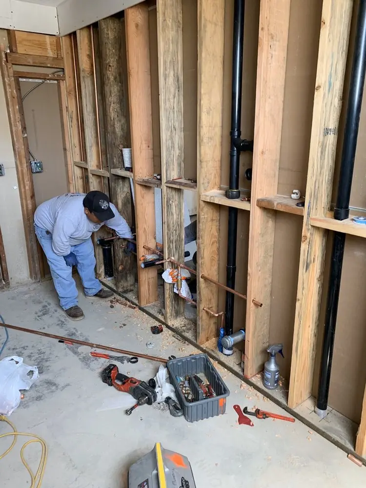 Commercial rough-in plumbing for Gas Line Repair in Cincotta
